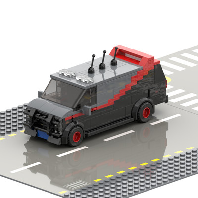 LEGO MOC Compatible - The A-TEAM GMC VENTURA All Risks Agency Van Instruction