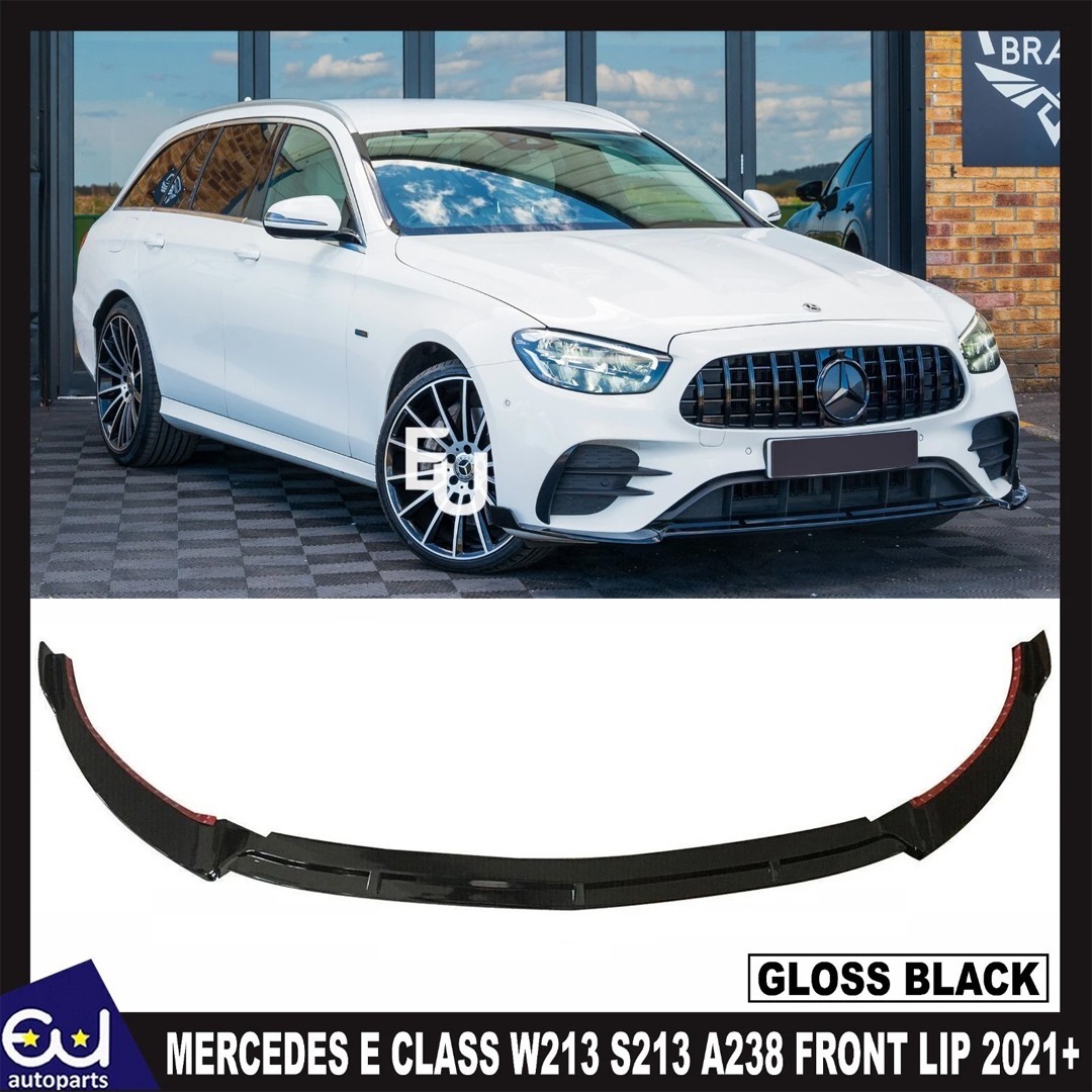 FOR MERCEDES E CLASS W213 S213 A238 FRONT SPLITTER LIP SPOILER BODYKIT LCI 2021+