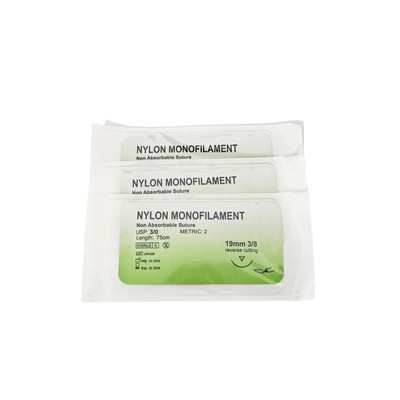 Dental Study Suture Practice Silk Sutures Braided Reverse Needle Train Test