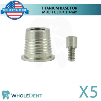 5X Titanium Base Cad/Cam With Length Of 4.5mm For Multi Unit 1.4mm Abutment