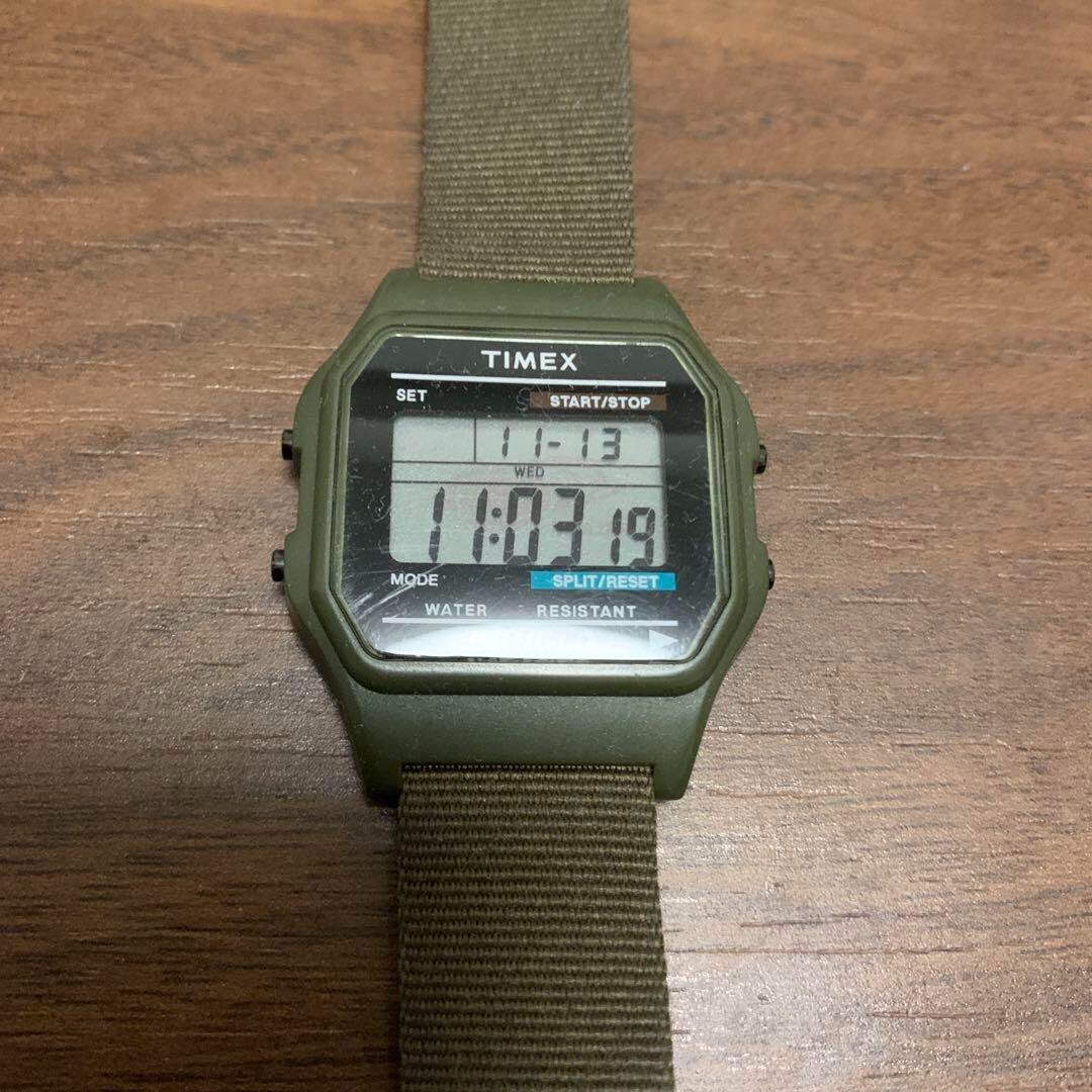 Timex Beams Military Digital Watch Men's Olive Collaboration