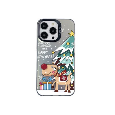 For iPhone Samsung infinix New Christmas Tree Elk Gift Back Case Phone Cover Hot