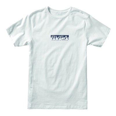 

Футболка с коротким рукавом RVCA Blocked (белая) Мужская футболка с рисунком, Белый