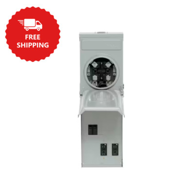 Midwest Electric Products Ringless Metered 100 Amp Temporary Power Box GFCI Top