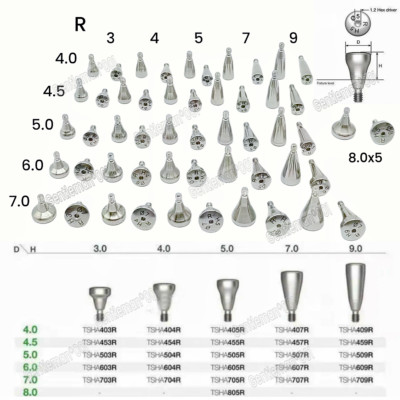 10pcs Dental Caps Healing Abutment Cap Regular Platform Fits ostem Hiossen