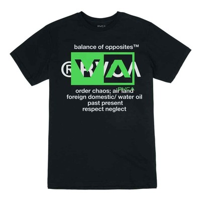 

Футболка с коротким рукавом Order Chaos RVCA (черная) Мужская футболка с рисунком, Черный