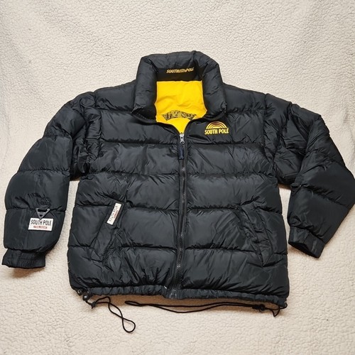 SOUTHPOLE リバーシブルダウンジャケット Southpole Reversible Down Puffer Jacket Men Sz M Black