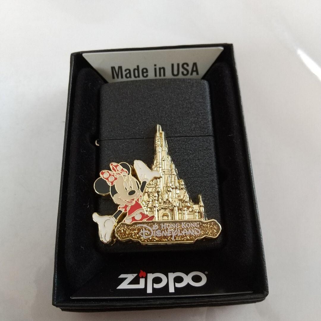 Zippo Hong Kong Disney Land Minnie Metal Black Gold One