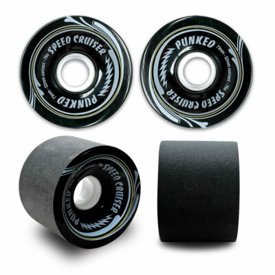 Yocaher Speed Cruiser 70mm Longboard Wheels - Solid Black