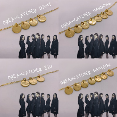 Dreamcatcher Kpop Gold Necklace Bracelet 10mm Pendant | SuA Siyeon Handong Dami
