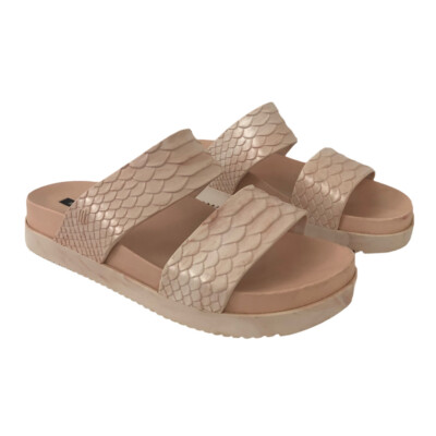 Melissa x Baja East Womens Size 9 Pink Marbled Rubber Cosmic Slides
