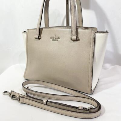 kate spade ホワイトレザー ハンドバッグ 革 白 入学式 春 ケイトスペード KATE SPADE ハンドバッグ ショルダー 2WAY