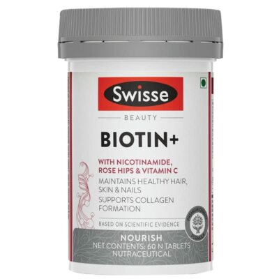 Swisse Biotin+ with Nicotinamide  For Healthy Hair, Skin & Nails (60 Tablets)