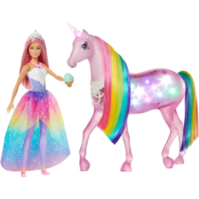 Barbie Dreamtopia Magical Lights Unicorn with Rainbow Mane
