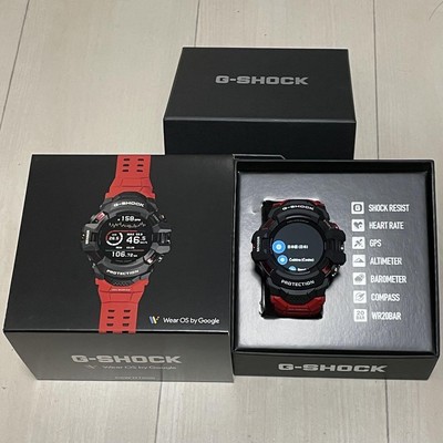 Pre-owned Casio Shock G-squad Pro Gswh1000-1a4 Black With Wear Os By Google