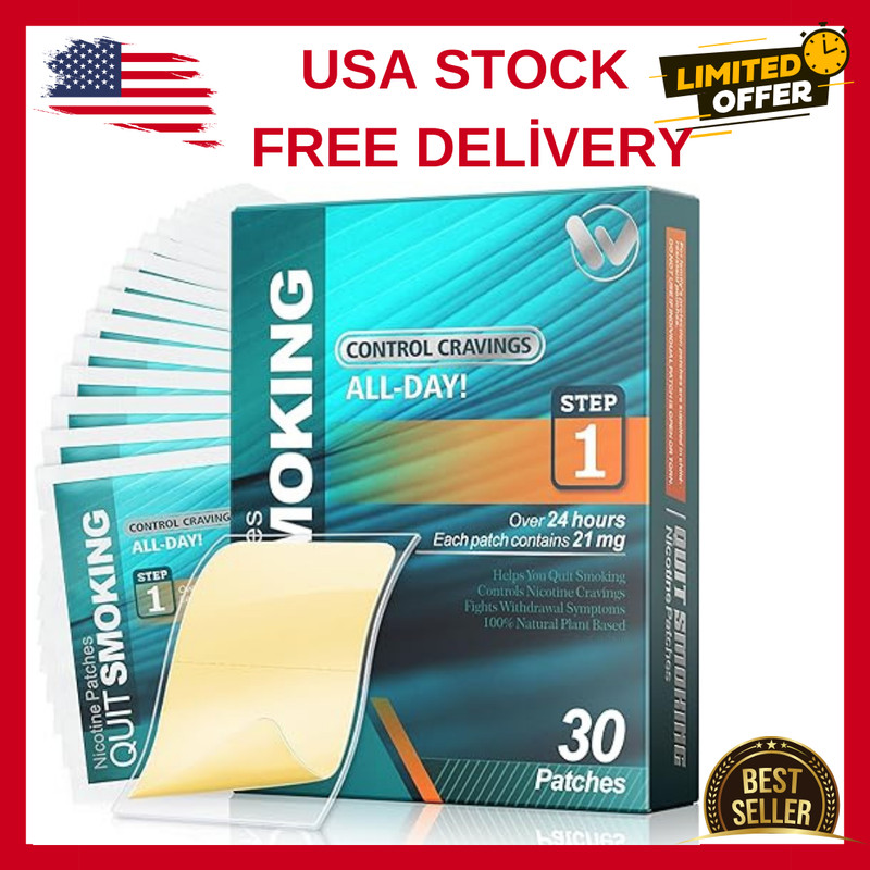 Nicotine Patches Effective Helps Quit Smoking, 21 Mg, 30 Patches