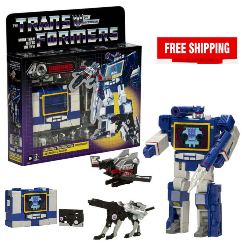 Retro 40th Anniversary Soundwave Laserbeak & Ravager Preorde