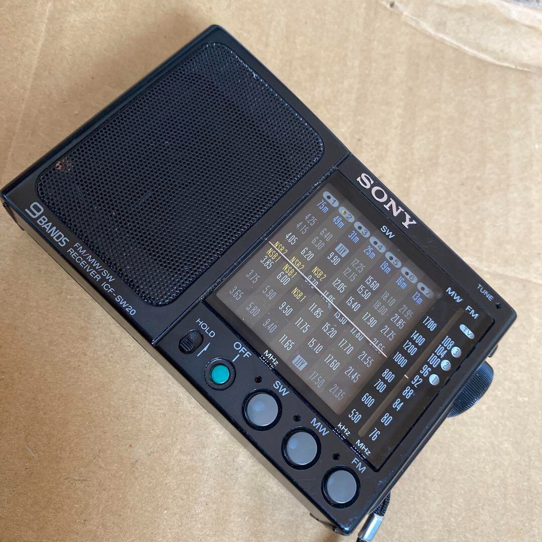 SONY 短波　ラジオ　ICF-SW20 SONY ICF-SW20 Shortwave Radios Black Good | eBay