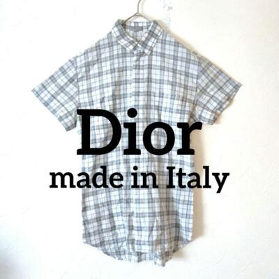 DIOR 半袖シャツ 37サイズ Dior Icons Short-Sleeved Shirt White Silk Blend | DIOR