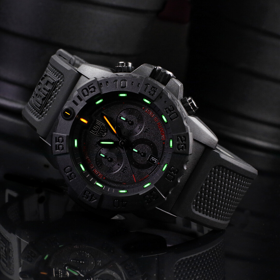 Pre-owned Luminox Navy Seal 3581.sis Black Rubber Strap Men Watch