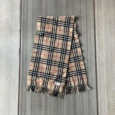 【Paris archive】90s Cashmere 100% Muffler Hush Thrush™ Muffler - Offset / Center - Thrush® Exhaust P/N