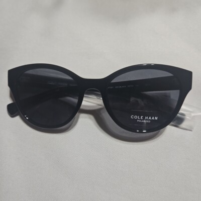 COLE HAAN POLARIZED CH7061 (001) BLACK 52 19 140 04/18 SUNGLASSES-NWOT