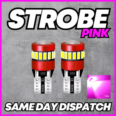 STROBE LED Side Light Bulbs 501 T10 W5W Car Van Truck JDM