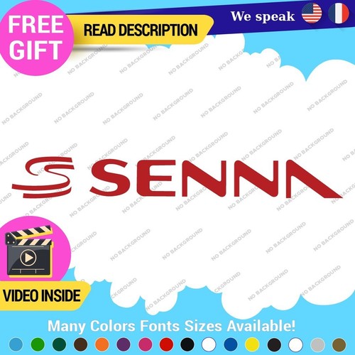 Ayrton Senna Name Decal Vinyl Sticker Legend Formula Grand Prix Race Racing F1