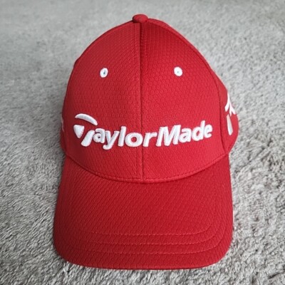 TaylorMade Lethal Golf Hat Cap Fitted L/XL Red Adidas A-Flex Embroidered Logo