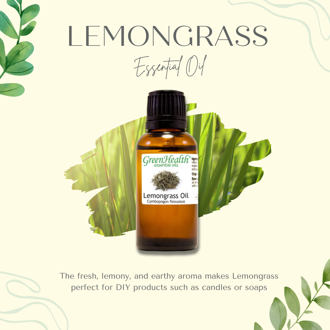 8 fl oz Lemongrass Essential Oil (100% Pure & Natural) in Amber Glass Bottle