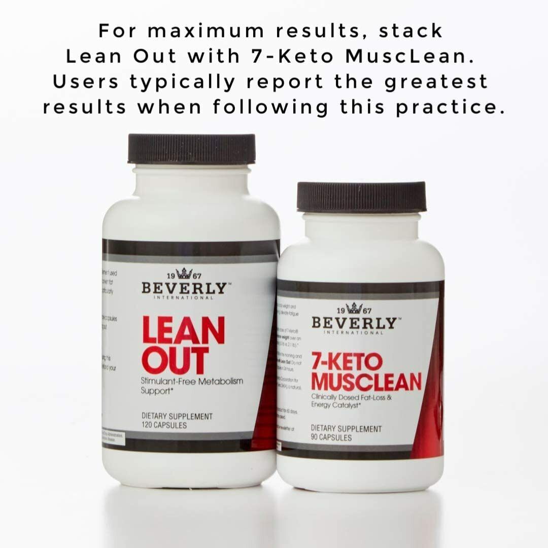 2 PAK Beverly 7-Keto MUSCLEAN Fat Burner 90 caps + LEAN OUT Weight Loss 120 caps