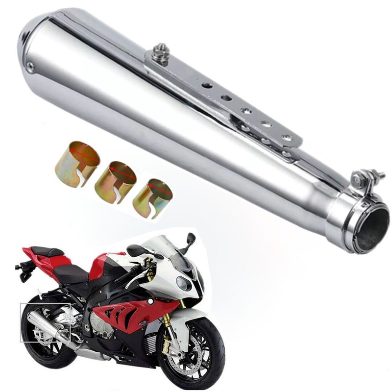 Universal Motorcycle Exhaust Muffler Pipe Silencer For Retro