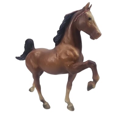 Vintage Breyer Horse Brown Dancing  Stallion with Ribbon Traditional Size