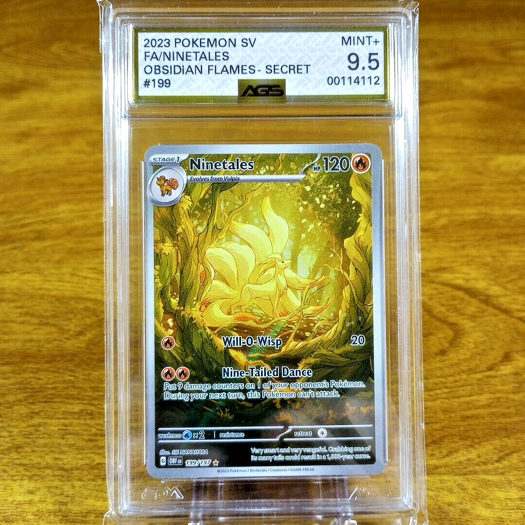 Pokemon SV Obsidian Flames Secret Ninetales 199/197 AGS Pokemon SV Obsidian Flames Secret Ninetales 199/197 AGS