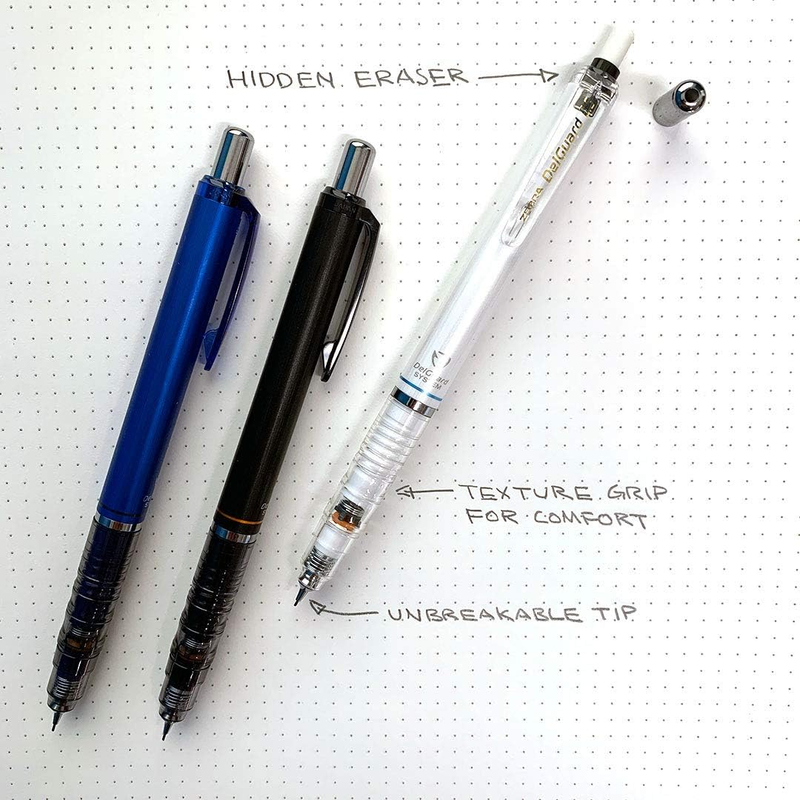 Zebra Delguard #2 Mechanical Pencil Lead Refill, 0.5 Mm, Hb, Black, 12/Tube