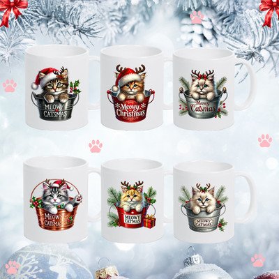 Tasse Weihnachten Katzen Motiv Süße Geschenkidee für Katzenliebhaber Geschenk