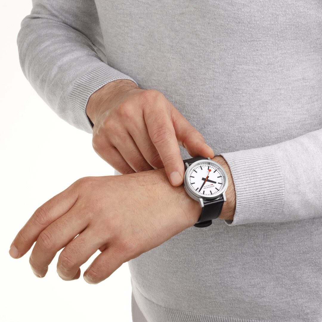 Pre-owned Mondaine Watch Edition Stop2go Backlight Mst.4101b.lbv.1 Sapphire Glass