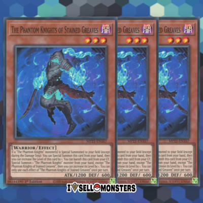 Yu-gi-oh! TCG 3x THE PHANTOM KNIGHTS OF STAINED GREAVES MP21-EN167 x3 YUGIOH! NM