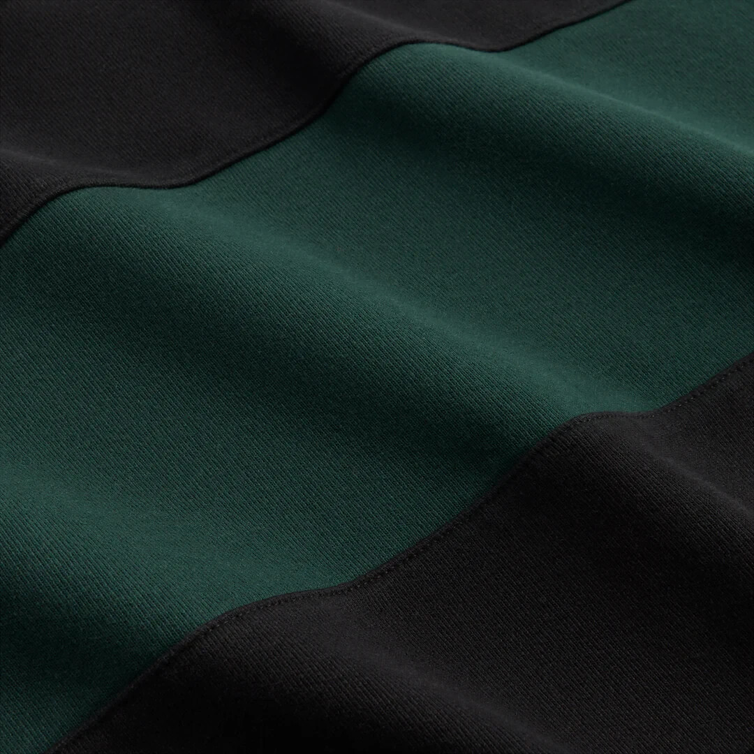 Pre-owned Kith Color-blocked Nelson Collared Pullover- Black | Fw23 | Size L