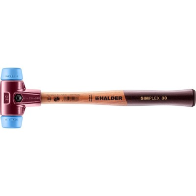 HALDER SIMPLEX Schonhammer Ø 30 mm TPE-soft blau mit Tempergussgehäuse Hammer