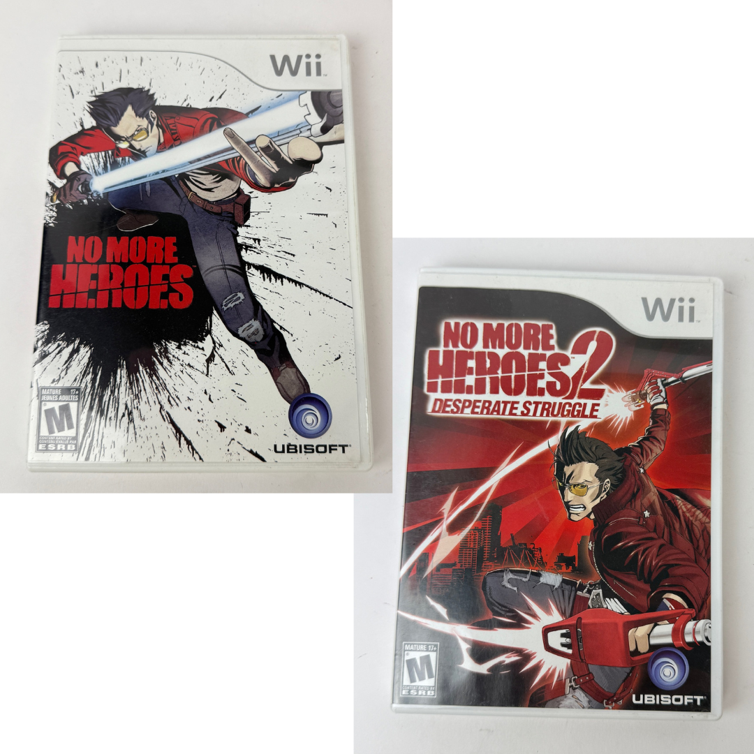 No More Heroes 1 & 2 Nintendo Wii Complete Discs Manual CIB