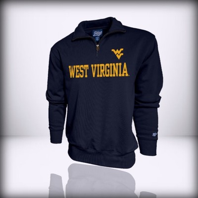 Blue 84 ! Men's West Virginia Mountaineers Quarter Zip Sweatshirt Team C X-Large