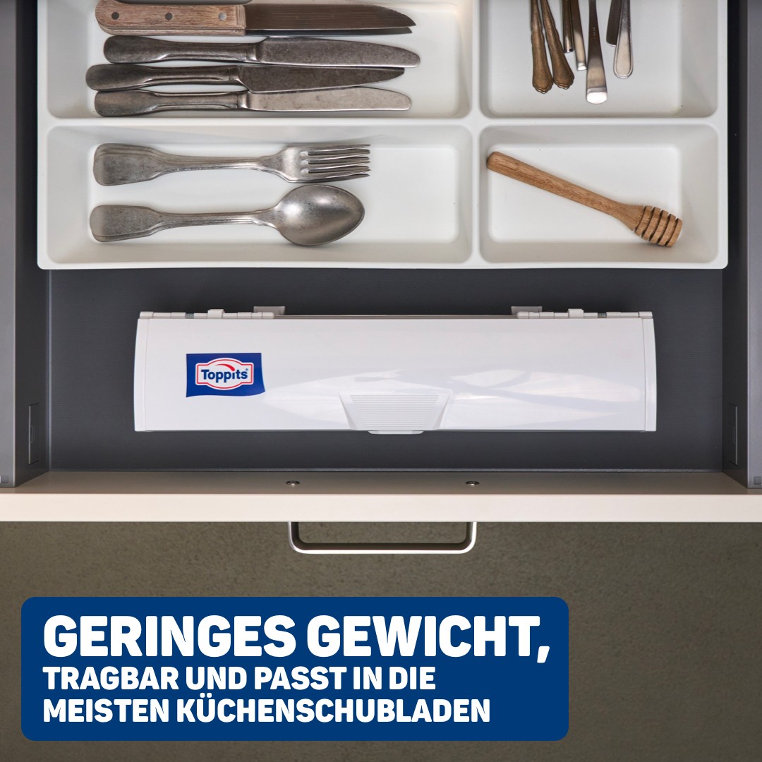 Toppits Folienspender Folienabroller Folienschneider Alufolie Frischhaltefolie - Bild 10 von 10