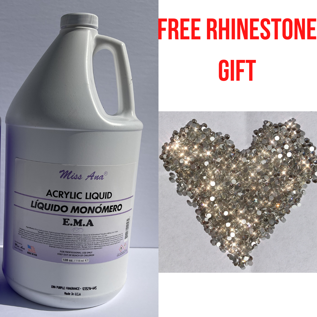 ACRYLIC LIQUID MONOMER PROFESSIONAL ACRYLIC NAIL SYSTEM  1 GALLON/ 128 OZ EMA