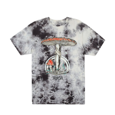 

Футболка RVCA Alex Matus Shroom с коротким рукавом (серая краска для галстука), Grey tie dye