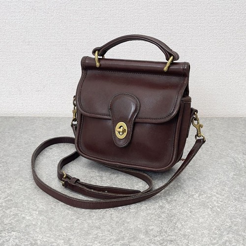 Vintage Coach Winnie Brown Turnlock 2Way Handbag Shoulder