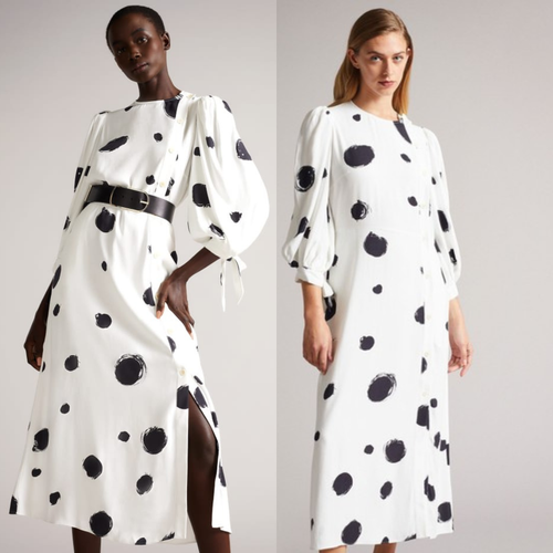 ❤️ ☆【新作】Ted Baker 黒、白ロングワンピース 2色新品 綺麗