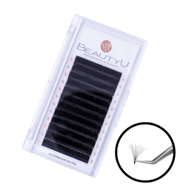 EASY FAN LASHES  Selbstfächernde Wimpern  3D/4D/5D  SOFT BLACK  Volumen Wimpern