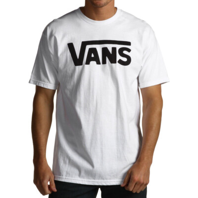 

Vans Classic Футболка с коротким рукавом (белая/черная) Мужская хлопковая футболка с рисунком скейтборда, White/black