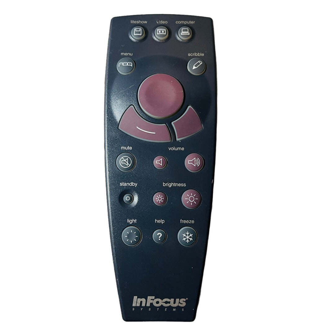 In Focus 340-0240-01 Genuine Projector Remote Control Tested Works NO BACK